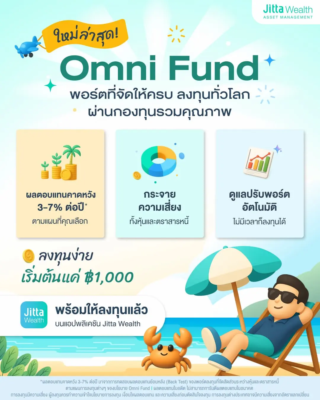 ใหม่! Omni Fund พอร์ตลงทุนอัตโนมัติทั่วโลก ผ่านกองทุนรวม เริ่มต้น 1,000 บาท